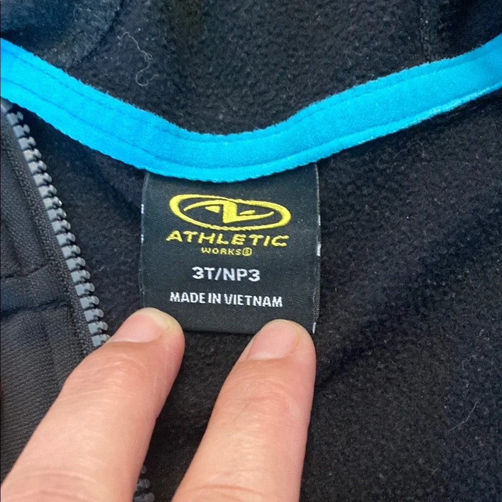 Black Puffer Jacket with Hood and Zipper